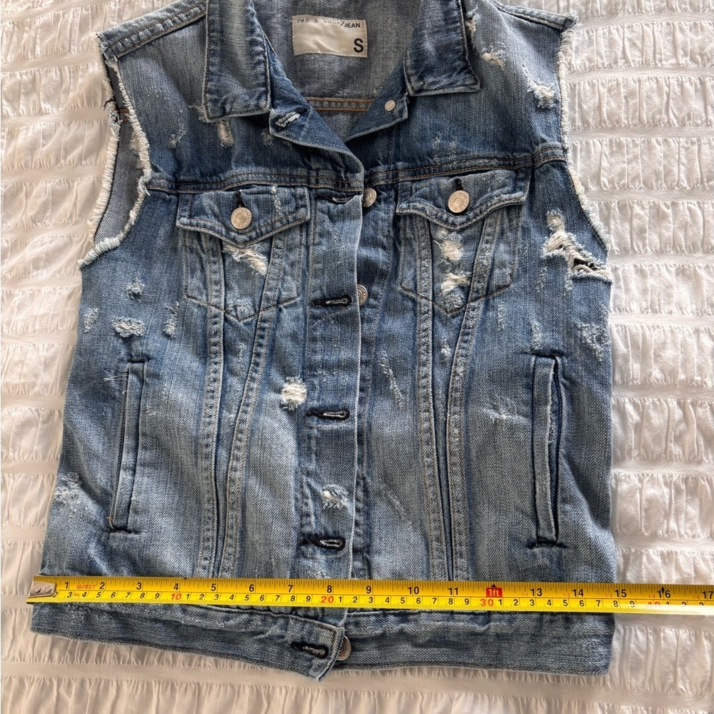 rag & bone Light Blue Denim Jacket - Picture 4 of 9